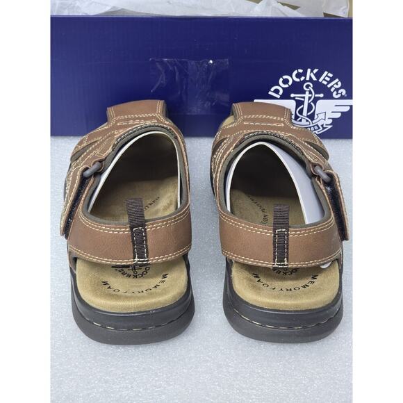 Men's Sandals Dockers Searose Sandal Rust / Brown Size 7M New In Box - Picture 6 of 7